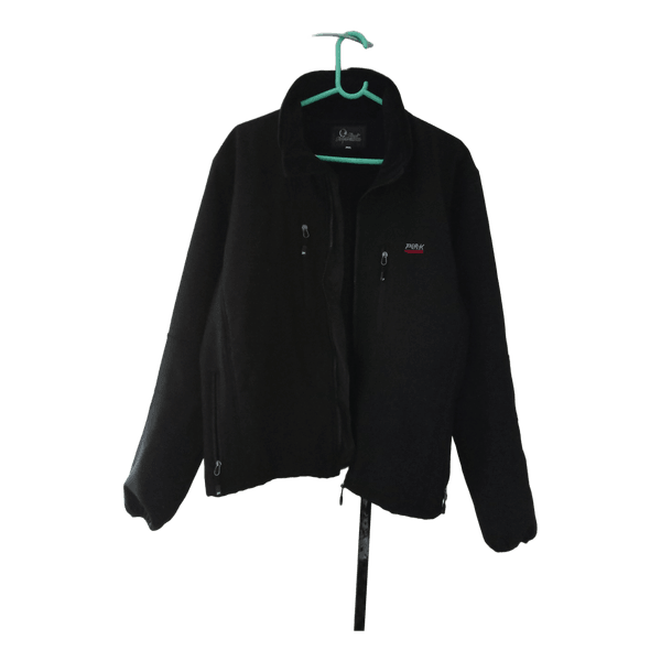 Black polyester windstopper jacket