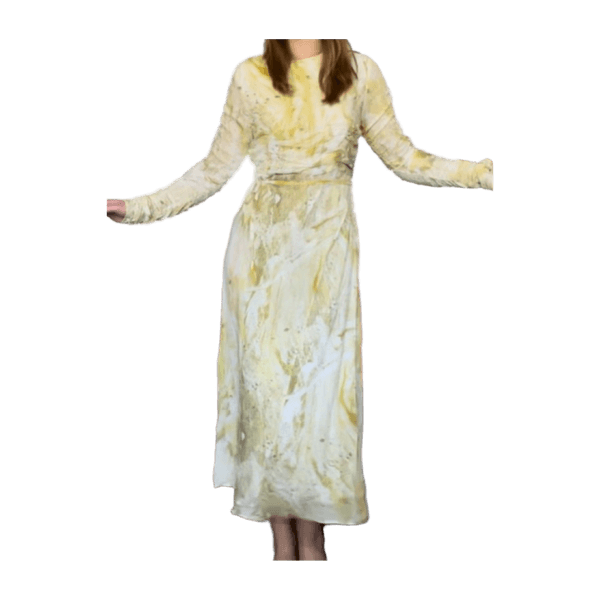 Yellow wrap dress