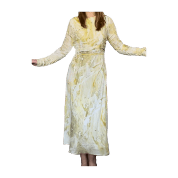 Yellow wrap dress