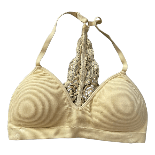 Yellow lace bralette