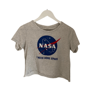 Grey logo crop t-shirt