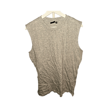 Harmaa hihaton t-paita