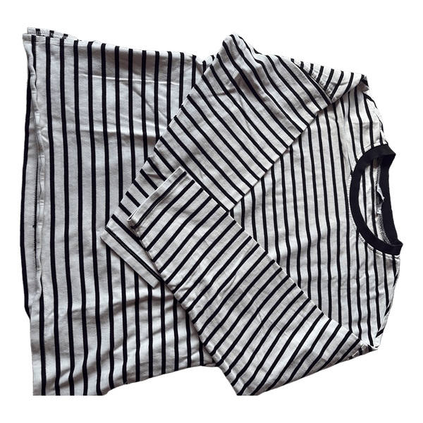 Stribet langærmet t-shirt