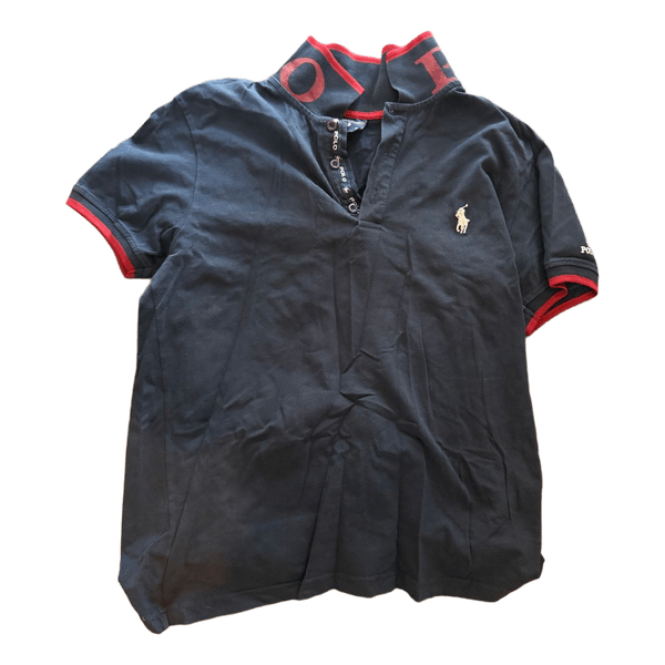 Black polo shirt