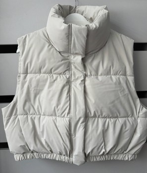Beige puffer vest