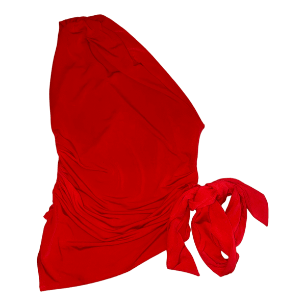 Punainen toppi solmulla
