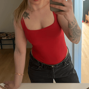 Red bodysuit