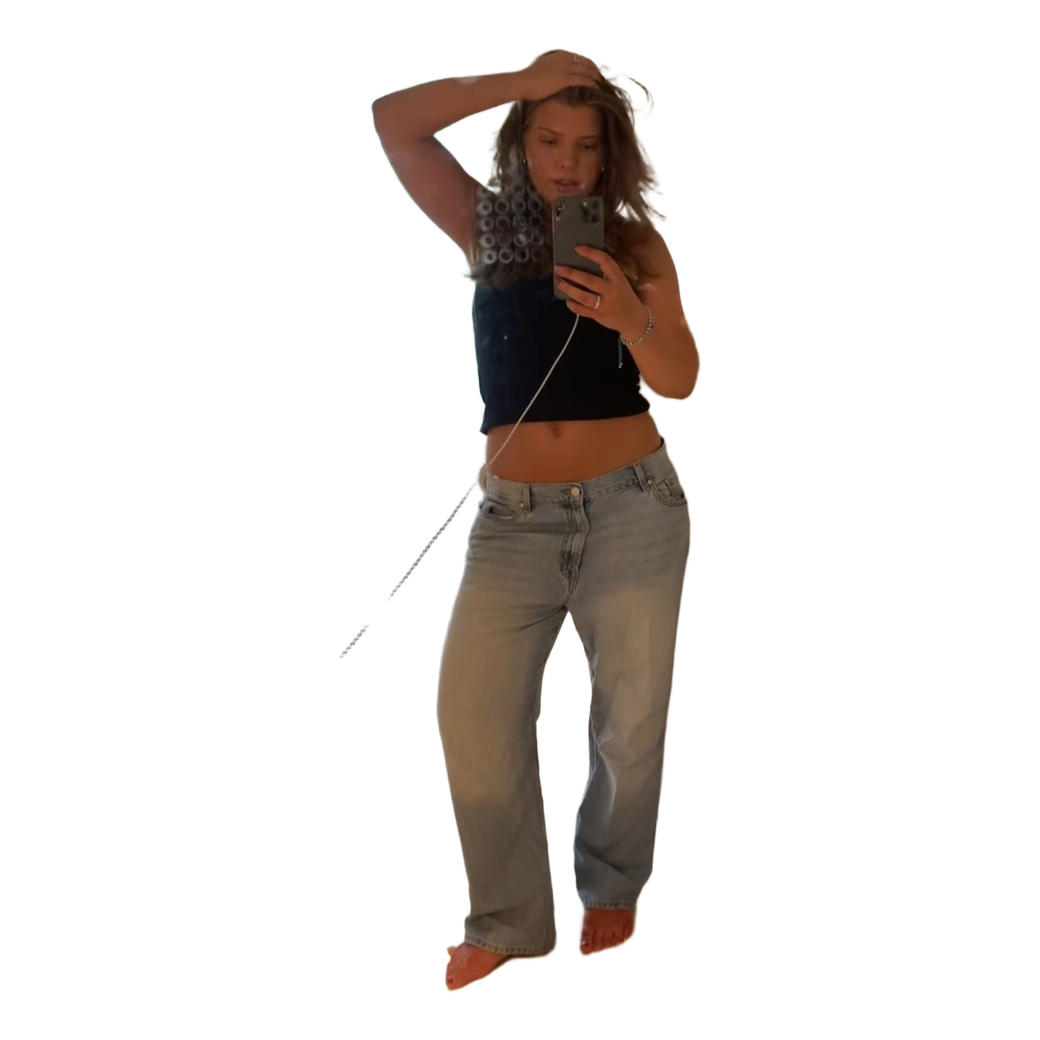 Light blue straight jeans