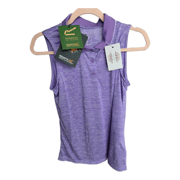 Purple sleeveless polo shirt