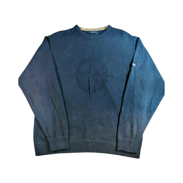 Nautica Miesten Vintage Neulepaita – Tummansininen – 100% Puuvillaa - L/XL