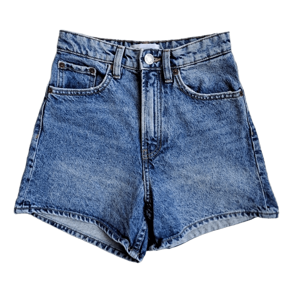 Zara acid wash denim shorts