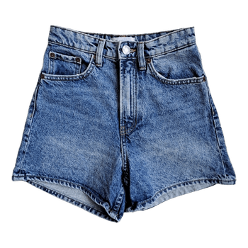 Zara acid wash denim shorts