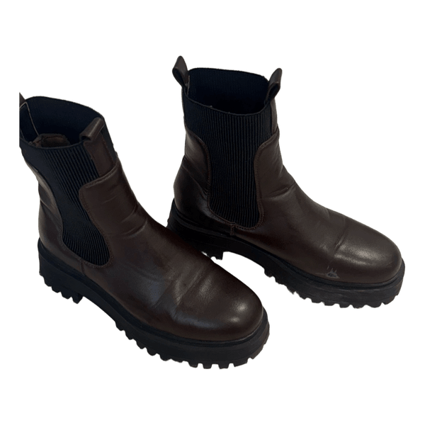Brown chelsea boots