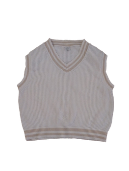 Cream knit sweater vest