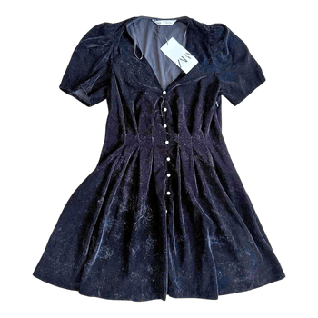 Zara black velvet dress