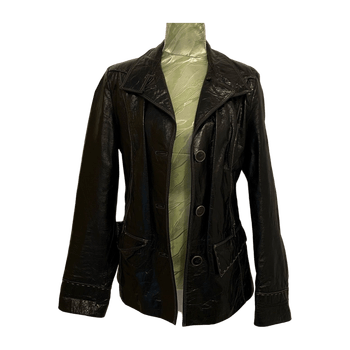 Kiiltonahkatakki / Shiny faux leather jacket
