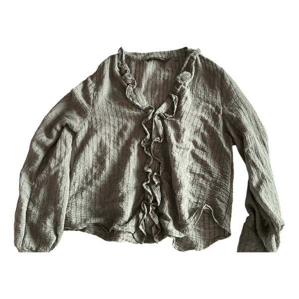 Grøn langærmet Stradivarius bluse