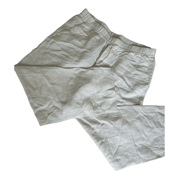 White linen trousers