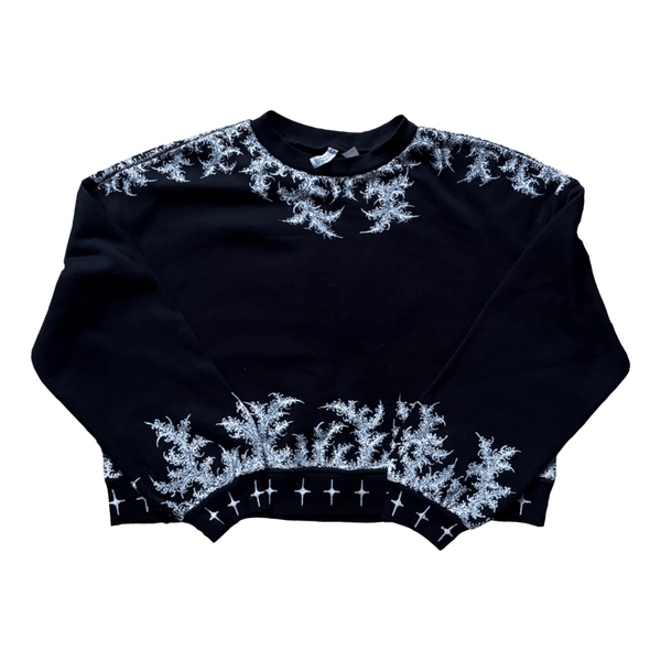 Black graphic print sweatshirt