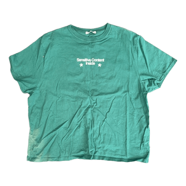 Grøn t-shirt med print