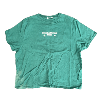 Grøn t-shirt med print