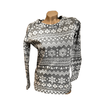 Grey patterned winter sweater