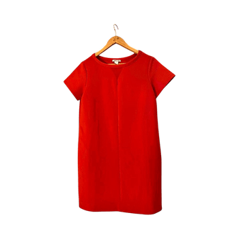 Boxy red mini dress