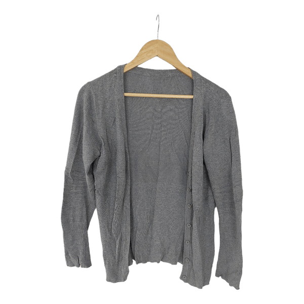 Grey button-up cardigan