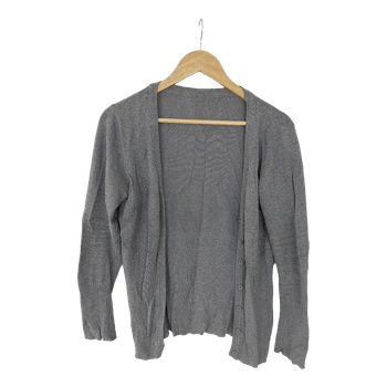 Grey button-up cardigan