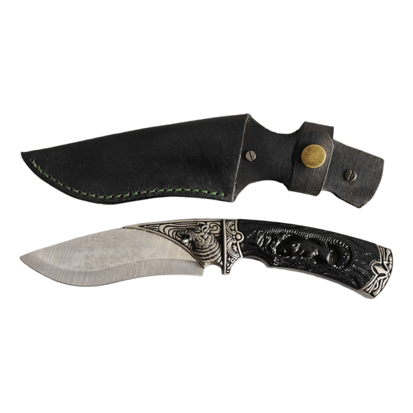 Hunting Knife "Wild Boar" – Hand-Stitched Leather Sheath – Collector’s Edition