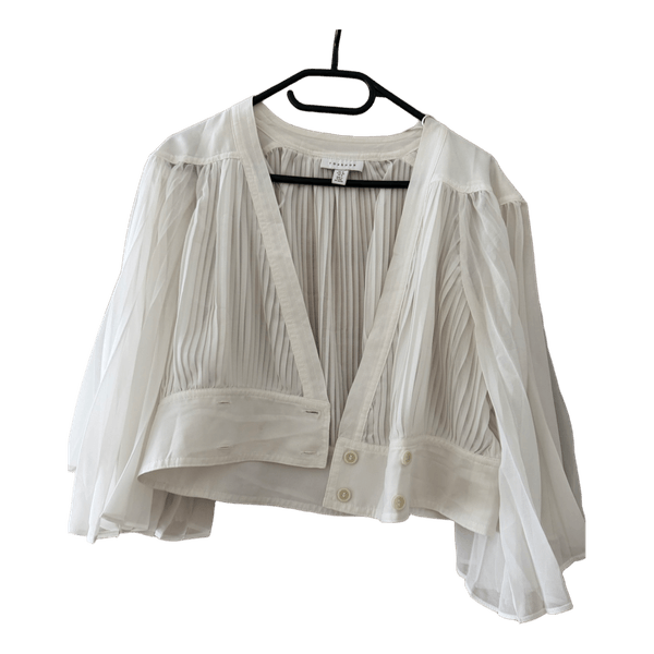 Valge plisseeritud Topshop pluus