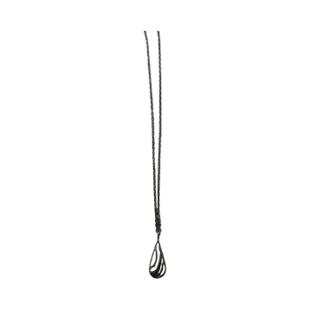 Silver teardrop pendant necklace