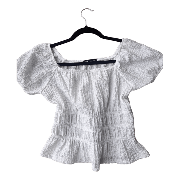 White smocked top