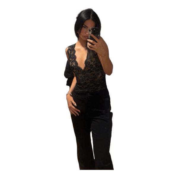 Black lace top