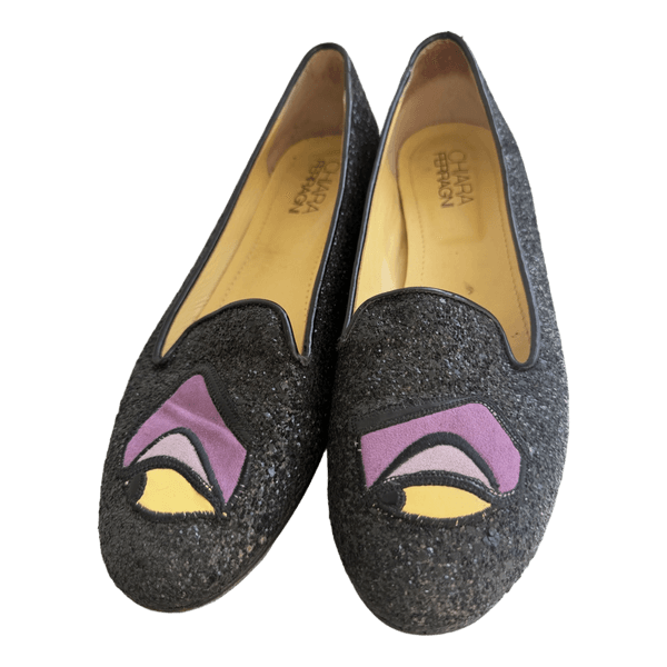 Chiara Ferragni x Disney Maleficent Glitter Loafers EU 40