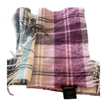 Gant checked wool scarf