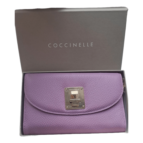 Coccinelle purple leather crossbody bag