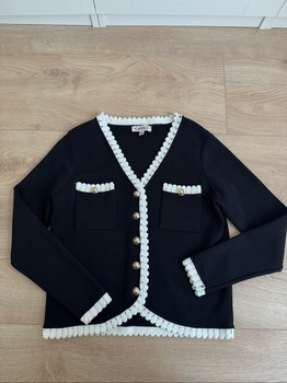 Black knit cardigan