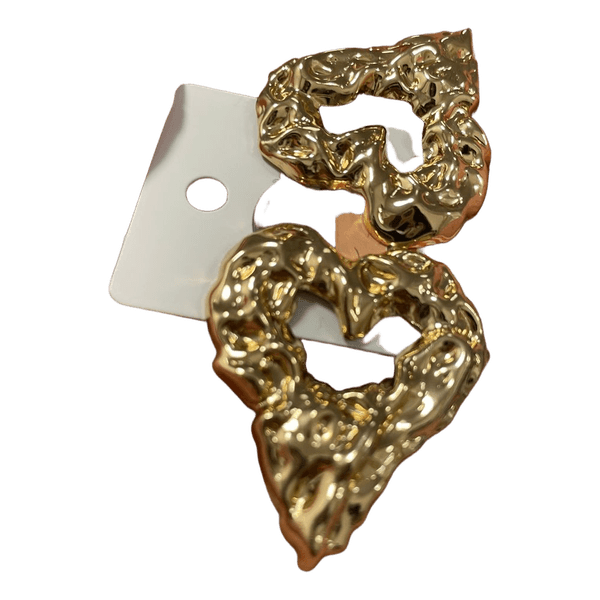 Gold heart earrings