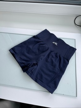 Navy seamless gym shorts