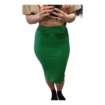 Green pencil skirt