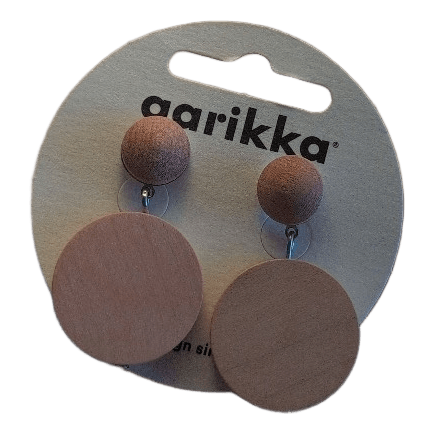 Aarikka puiset korvakorut