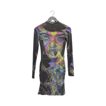 Long sleeve printed dress