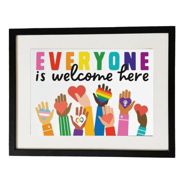 Everyone Is Welcome Canvas Poster – 30 × 42 cm