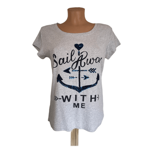 Grey print t-shirt