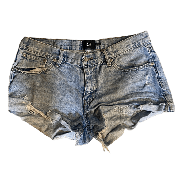 Lyseblå denimshorts