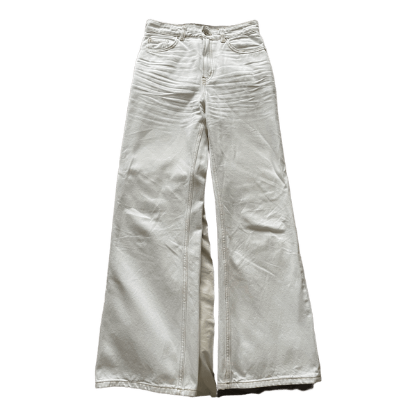 White wide leg jeans