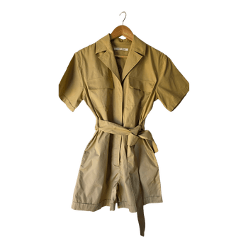 Samsøe Samsøe Organic Cotton Utility Jumpsuit - Prairie Sand - Size S