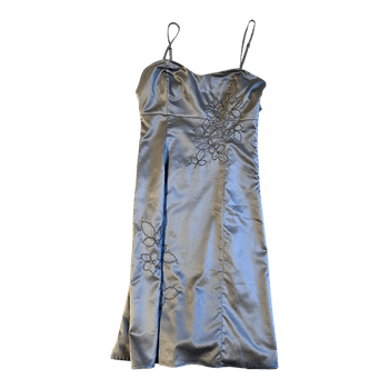 Vila silver satin dress