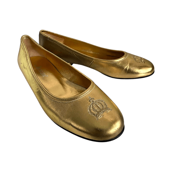 Glöökler - Gold ballet flats
